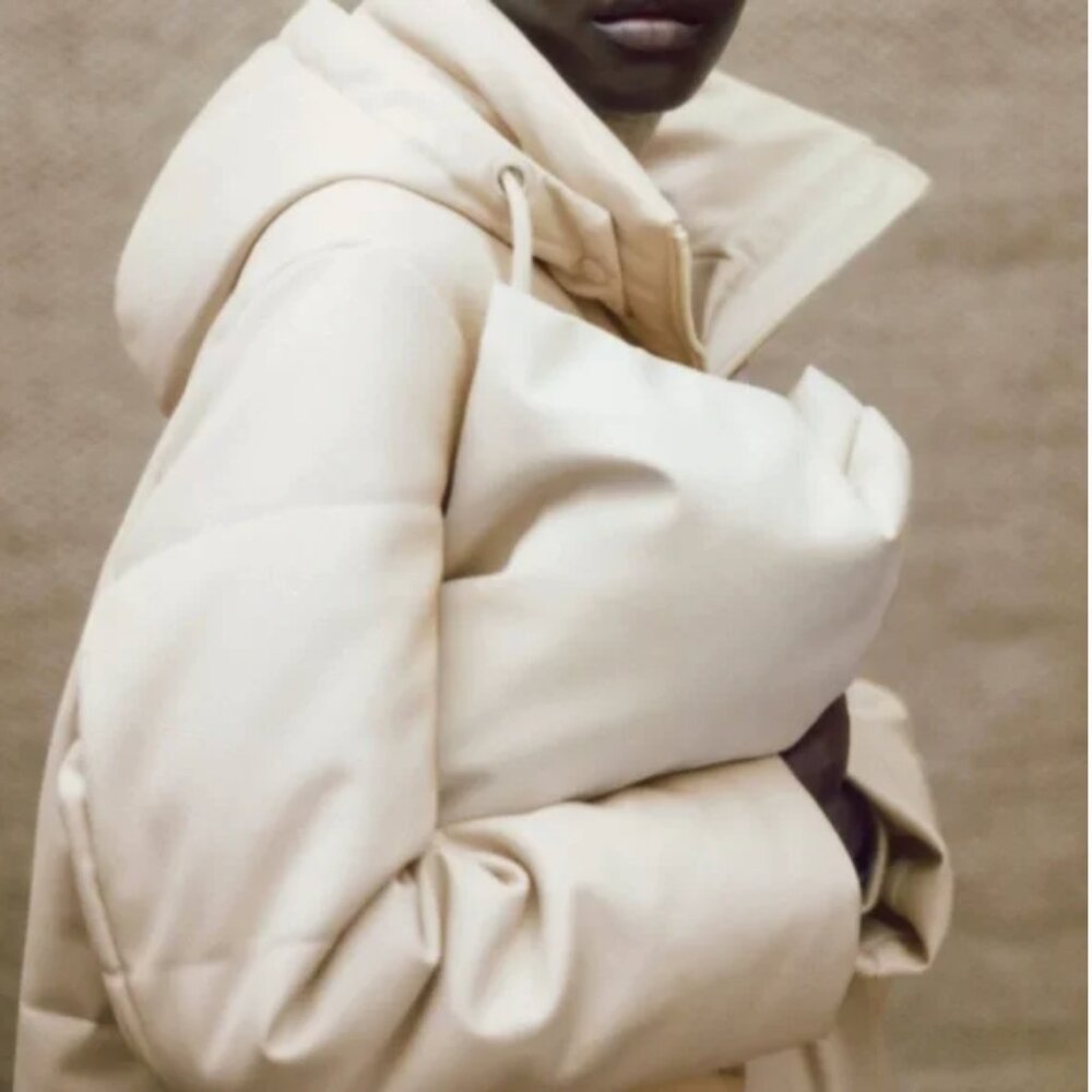 ZARA FAUX LEATHER PUFFER COAT NWT - Picture 6 of 10